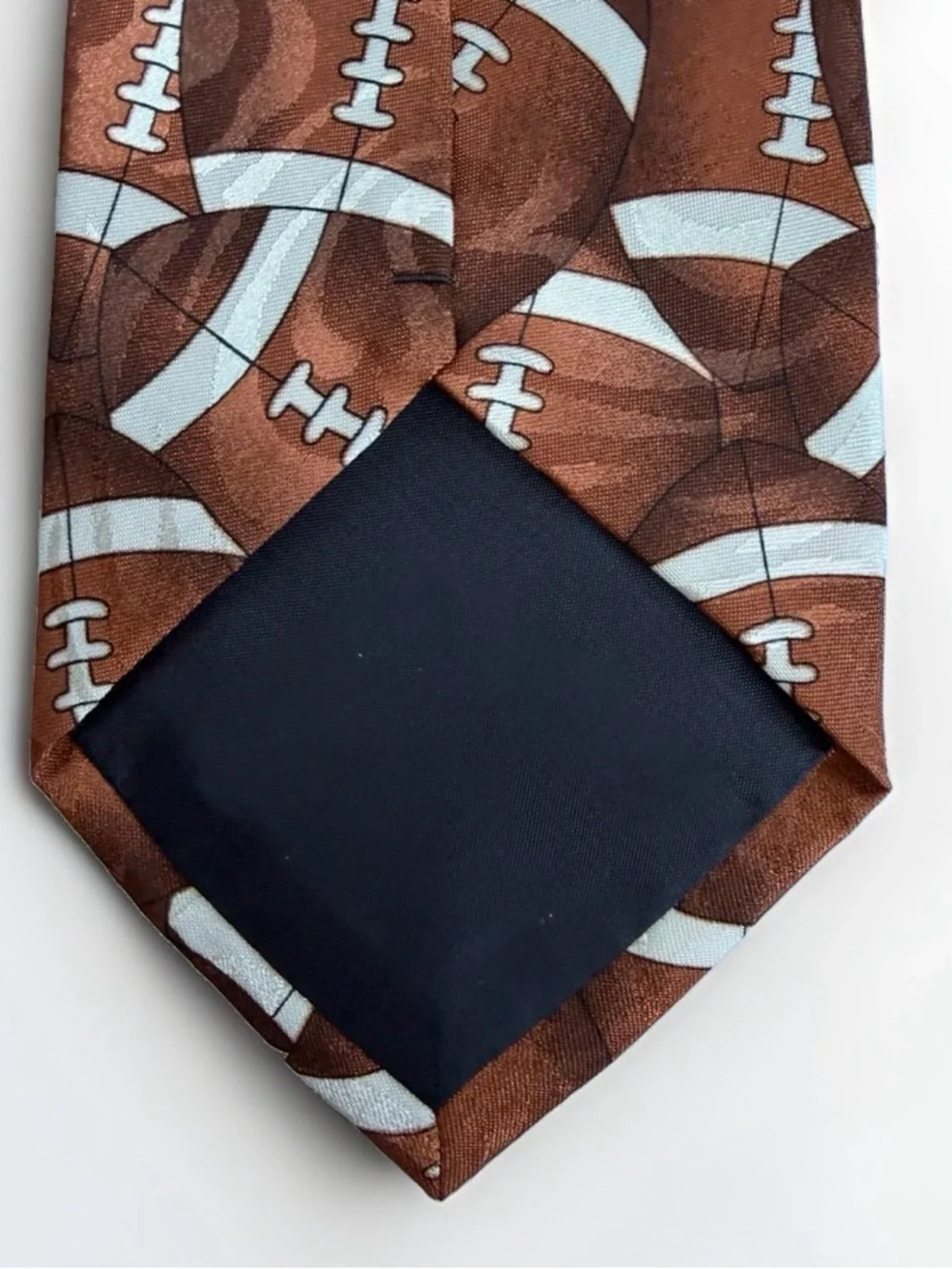 Steven Harris Mens Football Necktie Brown Novelty Sports Gameday Coach Tie 57.5